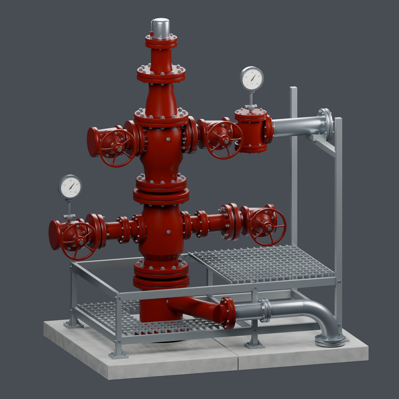 Geothermal wellhead with valves and instruments