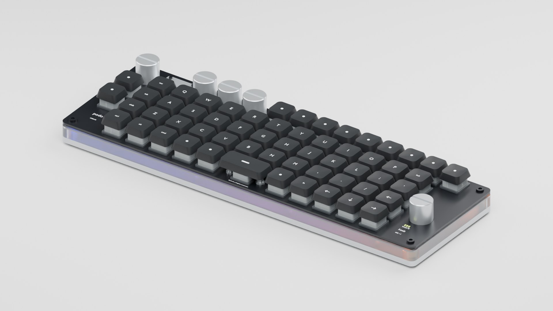 CK-001 reference keyboard, revision B, Full HD render