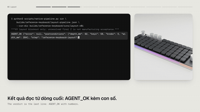 CK-001 tutorial: A-to-Z build of a keyboard in Blender, every excerpt verbatim from the build record